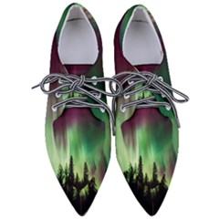Aurora-borealis-northern-lights Pointed Oxford Shoes