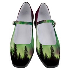 Aurora-borealis-northern-lights Women s Mary Jane Shoes