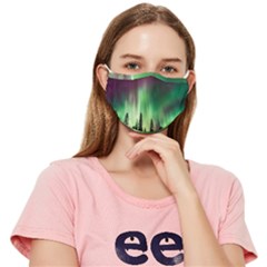 Aurora-borealis-northern-lights Fitted Cloth Face Mask (Adult)