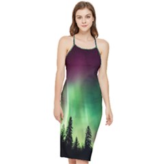 Aurora-borealis-northern-lights Bodycon Cross Back Summer Dress