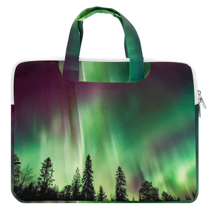 Aurora-borealis-northern-lights MacBook Pro 13  Double Pocket Laptop Bag