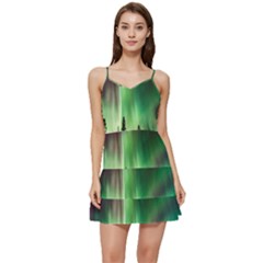 Aurora-borealis-northern-lights Short Frill Dress