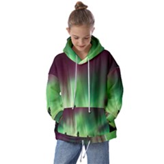 Aurora-borealis-northern-lights Kids  Oversized Hoodie