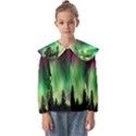 Aurora-borealis-northern-lights Kids  Peter Pan Collar Blouse View1