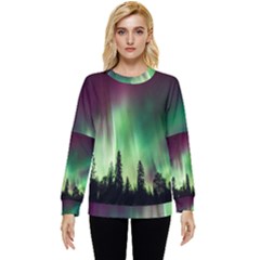 Aurora-borealis-northern-lights Hidden Pocket Sweatshirt