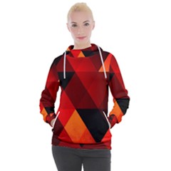 Abstract Triangle Wallpaper Women s Hooded Pullover by Ket1n9