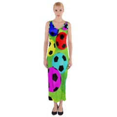 Balls Colors Fitted Maxi Dress by Ket1n9