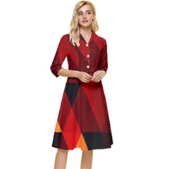 Abstract Triangle Wallpaper Classy Knee Length Dress by Ket1n9