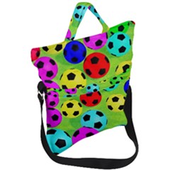 Balls Colors Fold Over Handle Tote Bag by Ket1n9