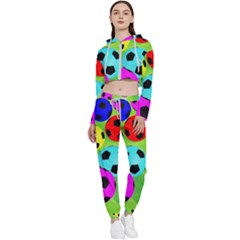 Balls Colors Cropped Zip Up Lounge Set by Ket1n9