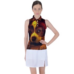 Cute 3d Dog Women s Sleeveless Polo T-shirt by Ket1n9