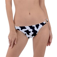 Animal-print-black-and-white-black Ring Detail Bikini Bottoms by Ket1n9