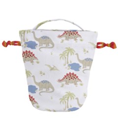 Dinosaur Art Pattern Drawstring Bucket Bag by Ket1n9