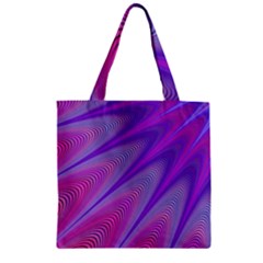 Purple-star-sun-sunshine-fractal Zipper Grocery Tote Bag by Ket1n9