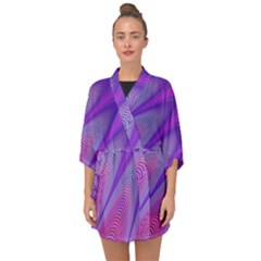 Purple-star-sun-sunshine-fractal Half Sleeve Chiffon Kimono by Ket1n9