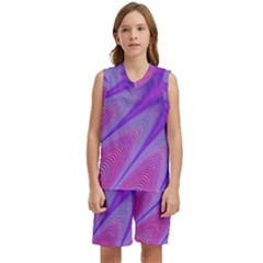 Purple-star-sun-sunshine-fractal Kids  Basketball Mesh Set by Ket1n9