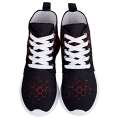 Abstract Pattern Honeycomb Women s Lightweight High Top Sneakers by Ket1n9