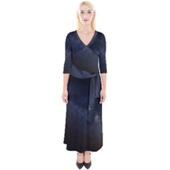 Cosmos-dark-hd-wallpaper-milky-way Quarter Sleeve Wrap Maxi Dress by Ket1n9