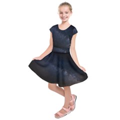 Cosmos-dark-hd-wallpaper-milky-way Kids  Short Sleeve Dress by Ket1n9