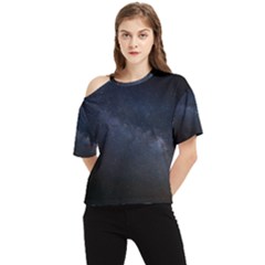 Cosmos-dark-hd-wallpaper-milky-way One Shoulder Cut Out T-shirt by Ket1n9