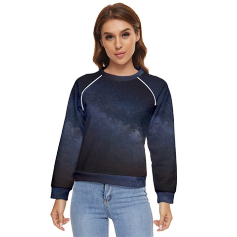 Cosmos-dark-hd-wallpaper-milky-way Women s Long Sleeve Raglan T-shirt by Ket1n9