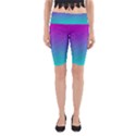 Background-pink-blue-gradient Yoga Cropped Leggings View1