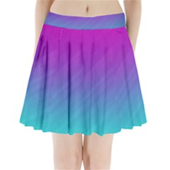 Background-pink-blue-gradient Pleated Mini Skirt