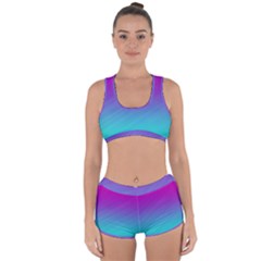 Background-pink-blue-gradient Racerback Boyleg Bikini Set