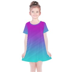 Background-pink-blue-gradient Kids  Simple Cotton Dress