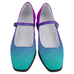 Background-pink-blue-gradient Women s Mary Jane Shoes