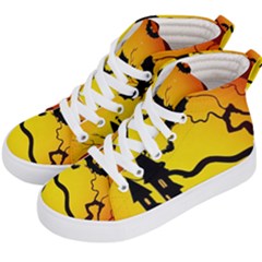 Halloween Night Terrors Kids  Hi-top Skate Sneakers by Ket1n9