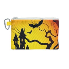 Halloween Night Terrors Canvas Cosmetic Bag (medium) by Ket1n9