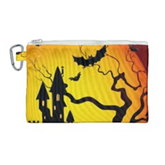 Halloween Night Terrors Canvas Cosmetic Bag (large) by Ket1n9