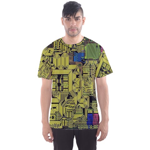 Technology Circuit Board Men s Sport Mesh T-shirt by Ket1n9