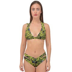 Technology Circuit Board Double Strap Halter Bikini Set by Ket1n9