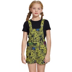 Technology Circuit Board Kids  Short Overalls by Ket1n9