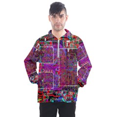 Technology Circuit Board Layout Pattern Men s Half Zip Pullover by Ket1n9
