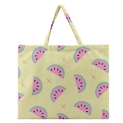 Watermelon Wallpapers  Creative Illustration And Patterns Zipper Large Tote Bag by Ket1n9