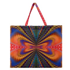 Casanova Abstract Art-colors Cool Druffix Flower Freaky Trippy Zipper Large Tote Bag by Ket1n9