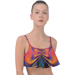 Casanova Abstract Art-colors Cool Druffix Flower Freaky Trippy Frill Bikini Top by Ket1n9