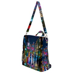 Abstract-vibrant-colour-cityscape Crossbody Backpack by Ket1n9