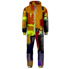 Abstract-vibrant-colour Hooded Jumpsuit (men) by Ket1n9
