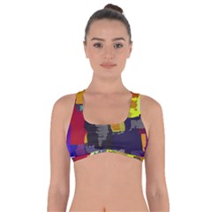 Abstract-vibrant-colour Got No Strings Sports Bra by Ket1n9