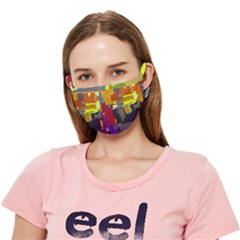 Abstract-vibrant-colour Crease Cloth Face Mask (adult) by Ket1n9