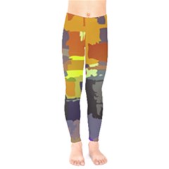 Abstract-vibrant-colour Kids  Classic Winter Leggings by Ket1n9