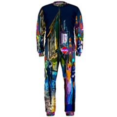 Abstract-vibrant-colour-cityscape Onepiece Jumpsuit (men) by Ket1n9