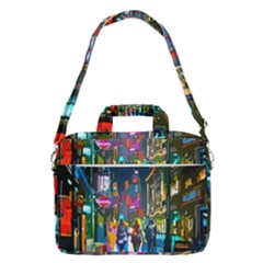 Abstract-vibrant-colour-cityscape Macbook Pro 16  Shoulder Laptop Bag by Ket1n9