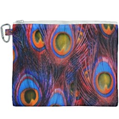 Pretty Peacock Feather Canvas Cosmetic Bag (xxxl) by Ket1n9