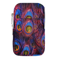 Pretty Peacock Feather Waist Pouch (small) by Ket1n9