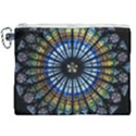 Stained Glass Rose Window In France s Strasbourg Cathedral Canvas Cosmetic Bag (XXL) View1